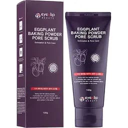 Скраб для обличчя Eyenlip Eggplant Baking Powder Pore Scrub з содою від чорних цяток 100 г 