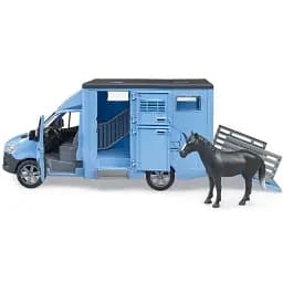 Автомобіль Bruder MB Sprinter для перевезення тварин з конем 1:16 (02674) - мініатюра 2