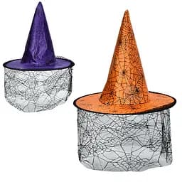 Аксесуари для свята капелюх сітка Halloween в асортименті MK5760 - мініатюра 2