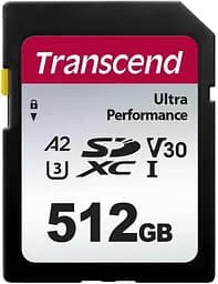 Карта памяти Transcend SD 512GB C10 UHS-I U3 A2 R160/W90MB/s 4K (TS512GSDC340S)