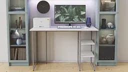 Комп'ютерний стіл Ferrum-decor Кевін 75x100x70 сірий ДСП Білий 16мм (FRD-101739) - мініатюра 2