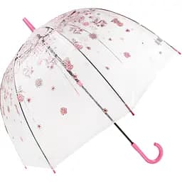 Женский зонт-трость механический Fulton 84 см прозрачный