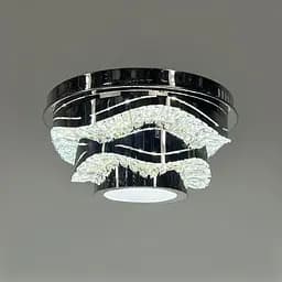 Хромированная потолочная люстра с прозрачным хрусталем Ø 40 см Ст. C 1784/400 | Line F