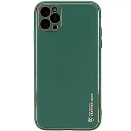 Шкіряний чохол Epik Xshield для Apple iPhone 12 Pro 6.1 Зелений/Army green
