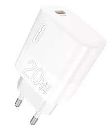 Мережевий зарядний пристрій WUW-C196 1Type-C PD20W білий