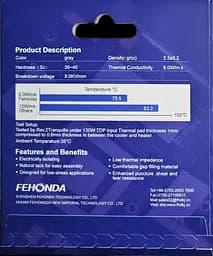 Термопрокладка Fehonda 100x100x2.0mm (8W/m*k) (18676) - мініатюра 2