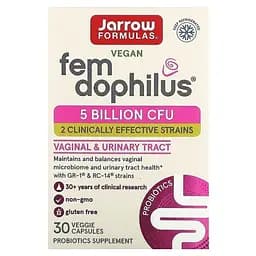 Пробиотики и пребиотики Jarrow Formulas Fem Dophilus 5 billion CFU 30 вегакапсул