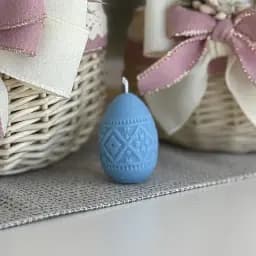 Пасхальная свеча писанка голубая MIS LT