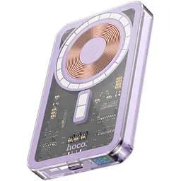 Внешний аккумулятор Hoco Q14 Ice Crystal MagSafe 5000mAh 20W Purple (796707) [107501]
