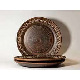 Тарілка керамічна (глиняна) 26 см з орнаментом