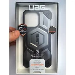 Оригінальний протиударний чохол UAG Monarch Pro MagSafe для iPhone 14 Pro Max (6.7") Silver (114031113333) - мініатюра 2