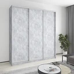 Шафа-купе тридверна MebelStar Комбо AL 3ДСП 220x45x240 см Бетон (MBS-2074)