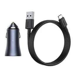 Автомобільний заряд Baseus Golden Contactor Pro Dual Quick Charger Car Charger U+U 40W with - мініатюра 3