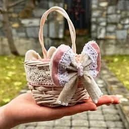Пасхальная корзина 10х10х15 см. hand-made MIS LT 10