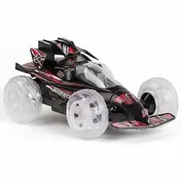 Радіокерована трюкова машина FA 9821-01, акум. 4.8V, пульт 2.4GHz, прозорі колеса, зі світлом та звуком, Чорна