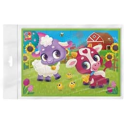 Детские развивающие мягкие пазлы Vladi Toys Коровка и овечка А5 (VT1104-23)
