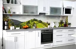 Вініловий кухонний фартух Мандаринова гай наклейка для кухні ПВХ пагорби Природа Зелений Happy Pocket Z181410 - мініатюра 5