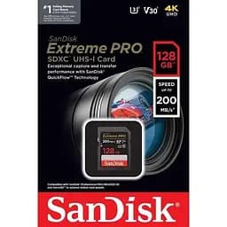 Картка пам'яті SDXC SanDisk Extreme PRO 128 Gb U3 V30 (140Mb/s) SDSDXXD-128G-GN4IN - мініатюра 2