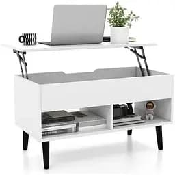 Стіл трансформер Costway Lagom в стилі Loft білий