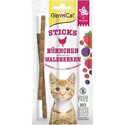 Ласощі для котів GimCat Superfood Duo-Sticks з куркою та лісовим ягодами, 15 г