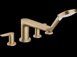 Смеситель врезной на борт ванны Hansgrohe Talis E на 4 отверстия Brushed Bronze 71748140 Бронза