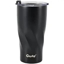 Термокружка Gusto GT-108 з нержавіючої сталі подвійна ізоляція 590 мл Чорний кристал