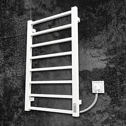 Электрический полотенцесушитель Kosser Лофт 800x500 ER тайм. белый ДЛФ02ERW, Белый матовый, Правое