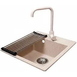 Комплект гранітна мийка + змішувач Romzha Adiere Bezhvy (B)