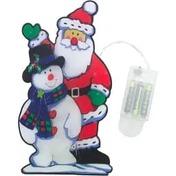 Новогодняя LED декорация Devilon Дед Мороз и Снеговик 25х13.5 см (640348)