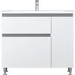 Тумба підлогова AM.PM X - Joy 100 см правостороння з умивальником (M85-FSR10036-WC10036WG38)