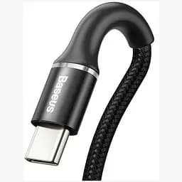 Кабель Baseus Halo Data Cable USB для USB Type-C 3 A 0.5 м Black (CATGH-A01) - мініатюра 2