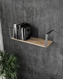 Полиця для книг і декору Moreli XS-28 Bl у стилі лофт 800x220x290 мм Чорний/Дуб сонома (mo-xs28-black-sonoma)