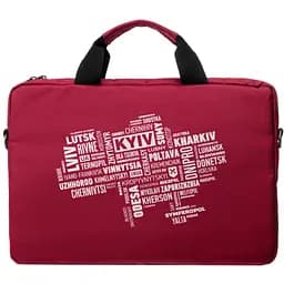 Сумка для ноутбука Vinga 15.6" NB1502 Burgundy, white print (NB1502UWBY) - мініатюра 4