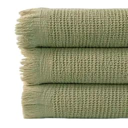 Набір рушників Lotus Home - Rius olive оливковий 30x50 (3 од.) - мініатюра 2