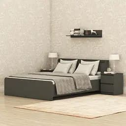 Кровать двуспальная MebelStar Нео 160x200 см Антрацит (MBS-1137)