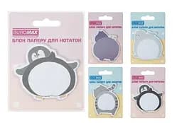 Блок для нотаток Funny Animals, з клейким шаром, 75x75 мм, 30 аркушів, 2 шт. в упаковці