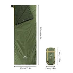 Спальник Naturehike LW180 Mini NH21MSD04, лівий, XL, темно-зелений - мініатюра 2
