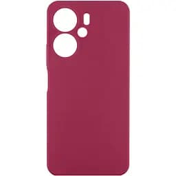 Чехол Lakshmi Silicone Cover Full Camera AAA для Xiaomi Redmi 13C 4G/5Goco C65oco M6 5G Бордовый