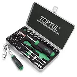 Комплект головок з тріскачкою 1/4, 31 од. Toptul hoz0007856