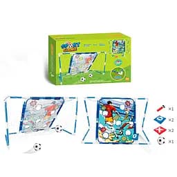 Футбольні ворота з сіткою 70x60 см, накладка для тренування влучності, м’яч, 4 мішечки для метання, насос