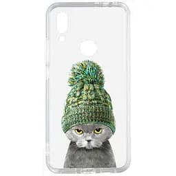 Чехол-накладка Toto Acrylic+TPU Print Case Xiaomi Redmi 7 #7 Cat In Hat Transparent