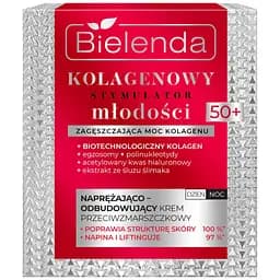 Крем Bielenda Collagen Youth Stimulator Подтягивающий против морщин 50+, 50 мл