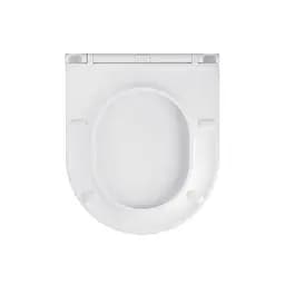 Унітаз підвісний Kroner Harz WHI493736 RIMLESS безобідковий з сидінням Slim Duroplast / Soft-close / Quick relase (KH493736WHIR), Білий - мініатюра 12