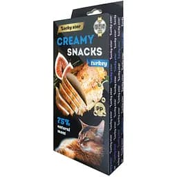 Ласощі для котів Lucky Star Пюре лагідне з м’яса індика 60 г (6 шт. х 10 г)