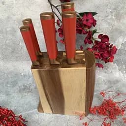 Набір ножів Edenberg 7 предметів червоний (EB-11029)