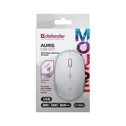 Мишка Defender Auris MB-027 Silent Wireless White (52028) - мініатюра 6