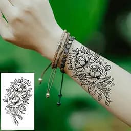 Набір дитячих тимчасових татуювань "Чорні міні №4" Fresh Tattoo black-tattoo-mini-set-4-H - мініатюра 8