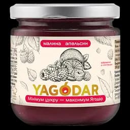 Джем з низьким вмістом цукру Yagodar Малина з апельсином 210 г