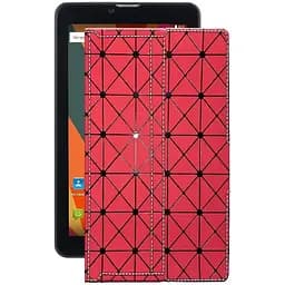 Чохол StatusCASE з екошкіри для планшету Bravis NB753 3G Червоний ромб