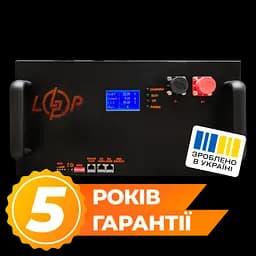 Акумулятор LP LiFePO4 51,2V - 160 Ah (8192Wh) (BMS 200A/100А) LCD метал RM Smart RS485/CAN - мініатюра 2